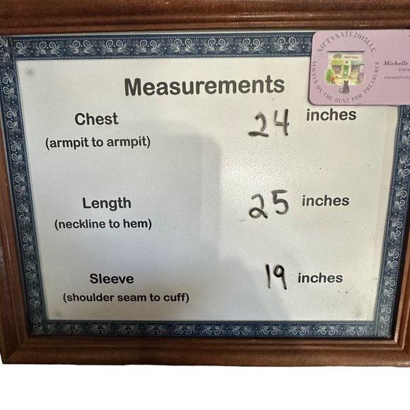 Chico’s size 3(XL/16) navy blue print 3/4 sleeve top missing fabric/care tag - Picture 6 of 6